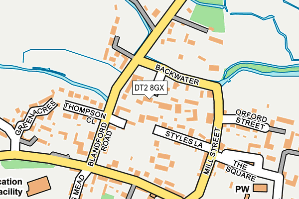 DT2 8GX map - OS OpenMap – Local (Ordnance Survey)