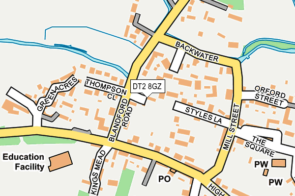 DT2 8GZ map - OS OpenMap – Local (Ordnance Survey)