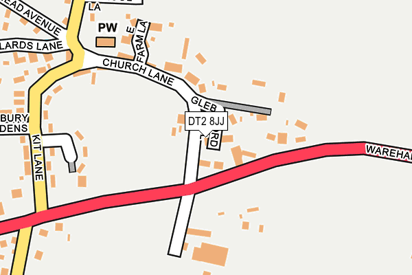 DT2 8JJ map - OS OpenMap – Local (Ordnance Survey)