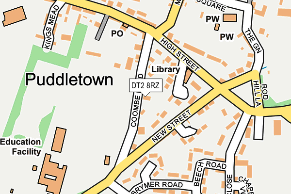 DT2 8RZ map - OS OpenMap – Local (Ordnance Survey)