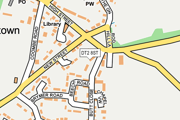 DT2 8ST map - OS OpenMap – Local (Ordnance Survey)