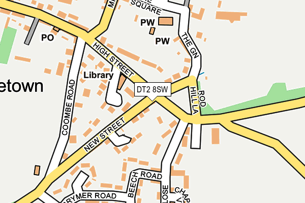 DT2 8SW map - OS OpenMap – Local (Ordnance Survey)