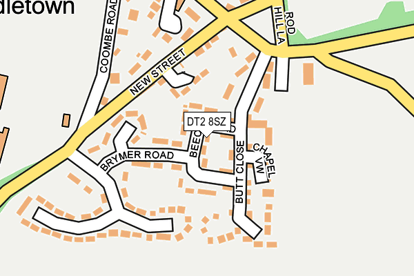 DT2 8SZ map - OS OpenMap – Local (Ordnance Survey)