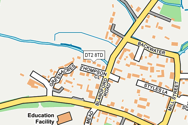 DT2 8TD map - OS OpenMap – Local (Ordnance Survey)