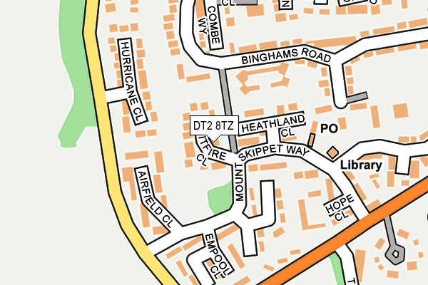 DT2 8TZ map - OS OpenMap – Local (Ordnance Survey)