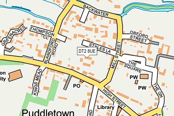 DT2 8UE map - OS OpenMap – Local (Ordnance Survey)