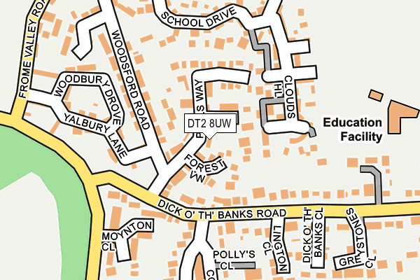 DT2 8UW map - OS OpenMap – Local (Ordnance Survey)