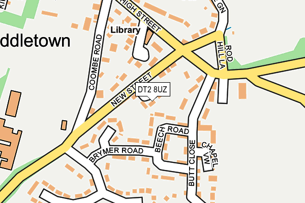 DT2 8UZ map - OS OpenMap – Local (Ordnance Survey)