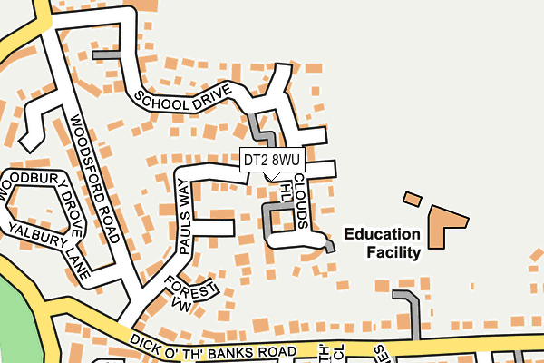 DT2 8WU map - OS OpenMap – Local (Ordnance Survey)