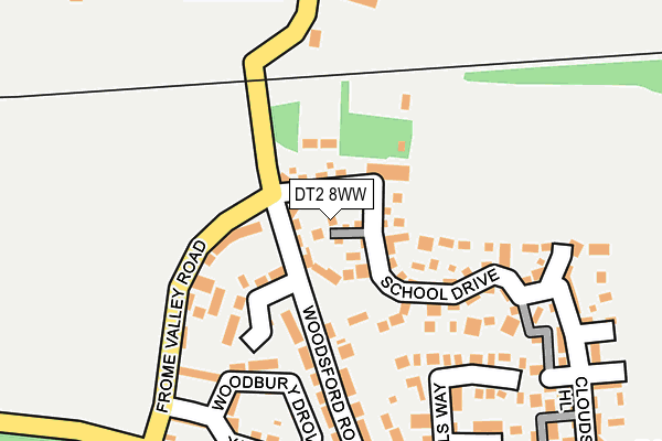 DT2 8WW map - OS OpenMap – Local (Ordnance Survey)