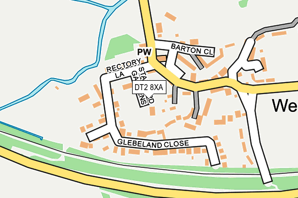 DT2 8XA map - OS OpenMap – Local (Ordnance Survey)