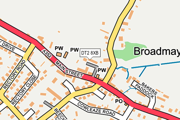 DT2 8XB map - OS OpenMap – Local (Ordnance Survey)