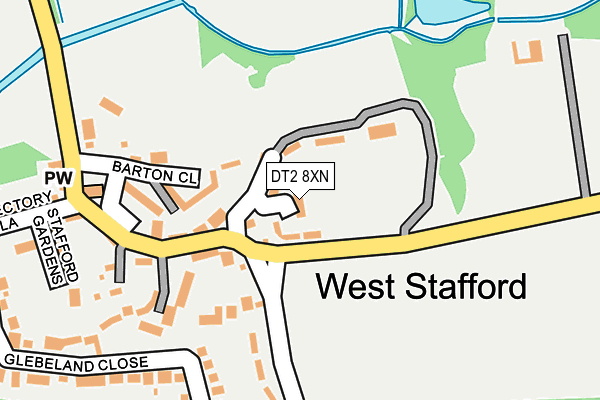 DT2 8XN map - OS OpenMap – Local (Ordnance Survey)