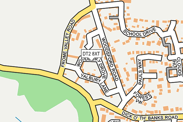 DT2 8XT map - OS OpenMap – Local (Ordnance Survey)