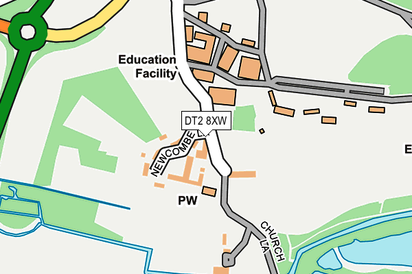 DT2 8XW map - OS OpenMap – Local (Ordnance Survey)