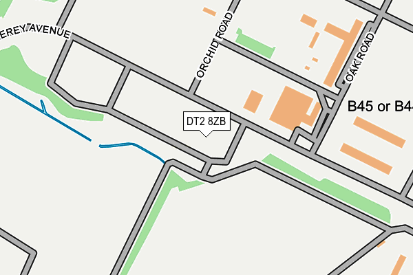 DT2 8ZB map - OS OpenMap – Local (Ordnance Survey)