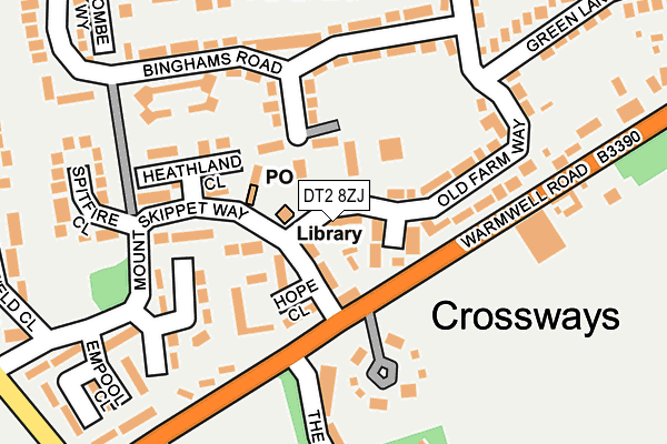 DT2 8ZJ map - OS OpenMap – Local (Ordnance Survey)