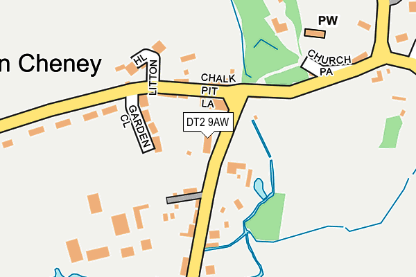 DT2 9AW map - OS OpenMap – Local (Ordnance Survey)