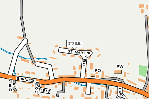DT2 9JU map - OS OpenMap – Local (Ordnance Survey)