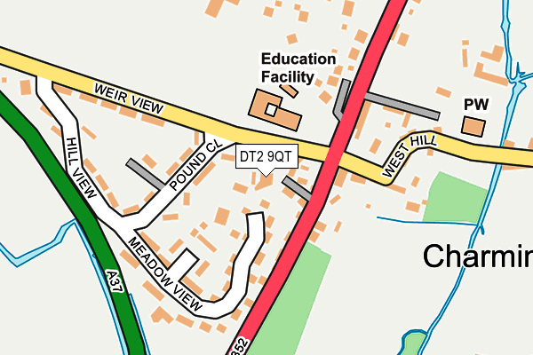 DT2 9QT map - OS OpenMap – Local (Ordnance Survey)