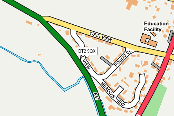 DT2 9QX map - OS OpenMap – Local (Ordnance Survey)