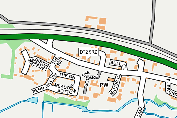 DT2 9RZ map - OS OpenMap – Local (Ordnance Survey)