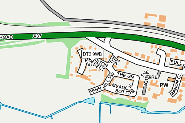 DT2 9WB map - OS OpenMap – Local (Ordnance Survey)