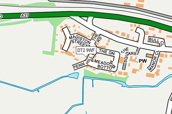 DT2 9WF map - OS OpenMap – Local (Ordnance Survey)