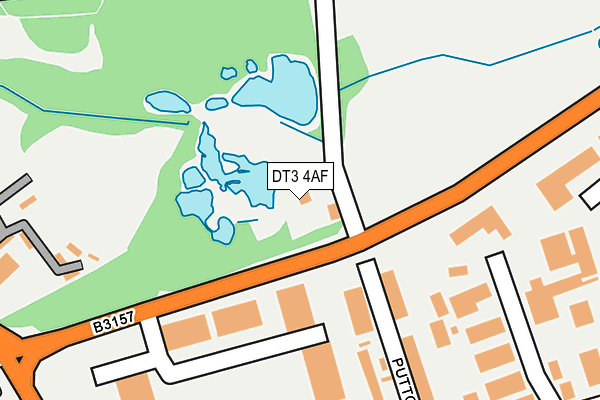 DT3 4AF map - OS OpenMap – Local (Ordnance Survey)