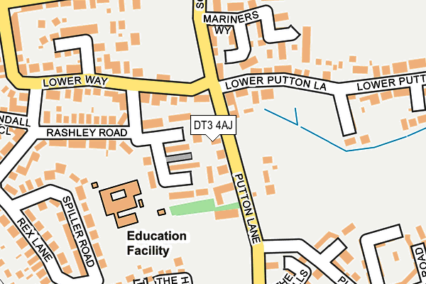 DT3 4AJ map - OS OpenMap – Local (Ordnance Survey)
