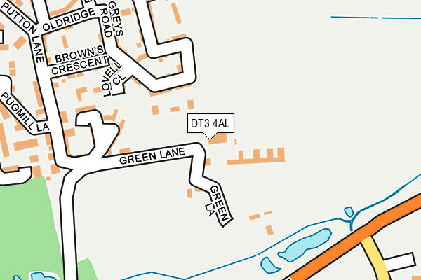 DT3 4AL map - OS OpenMap – Local (Ordnance Survey)