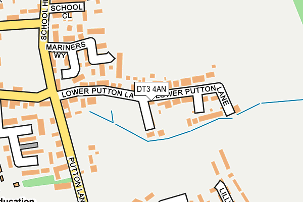 DT3 4AN map - OS OpenMap – Local (Ordnance Survey)