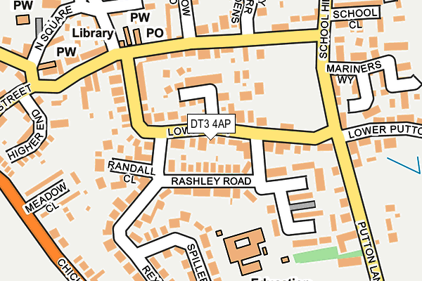 DT3 4AP map - OS OpenMap – Local (Ordnance Survey)