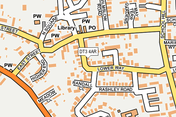 DT3 4AR map - OS OpenMap – Local (Ordnance Survey)