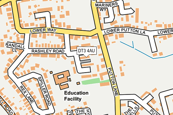 DT3 4AU map - OS OpenMap – Local (Ordnance Survey)