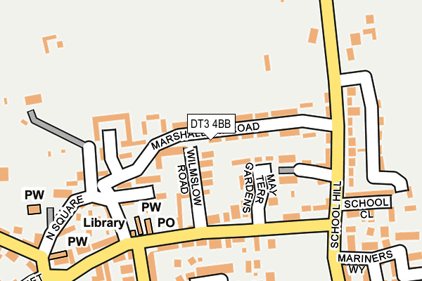 DT3 4BB map - OS OpenMap – Local (Ordnance Survey)