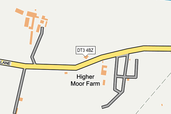 DT3 4BZ map - OS OpenMap – Local (Ordnance Survey)