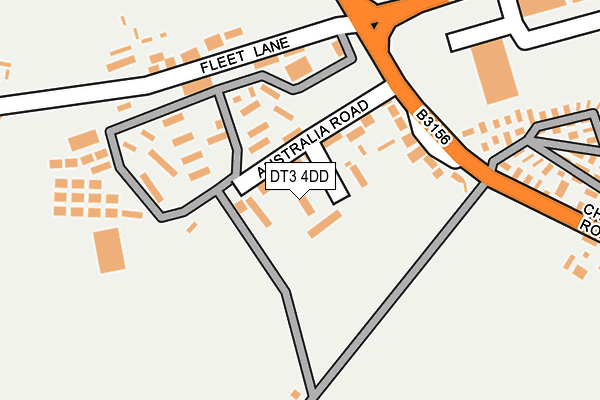 DT3 4DD map - OS OpenMap – Local (Ordnance Survey)