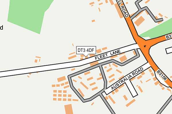 DT3 4DF map - OS OpenMap – Local (Ordnance Survey)