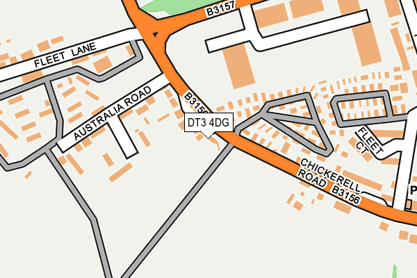 DT3 4DG map - OS OpenMap – Local (Ordnance Survey)