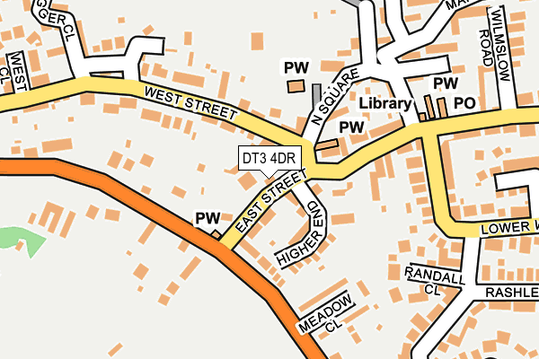 DT3 4DR map - OS OpenMap – Local (Ordnance Survey)