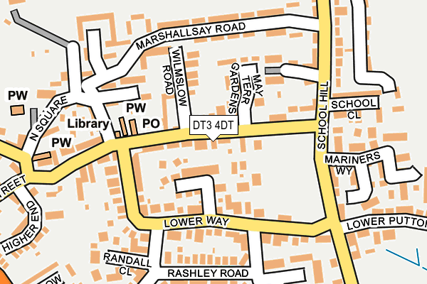 DT3 4DT map - OS OpenMap – Local (Ordnance Survey)