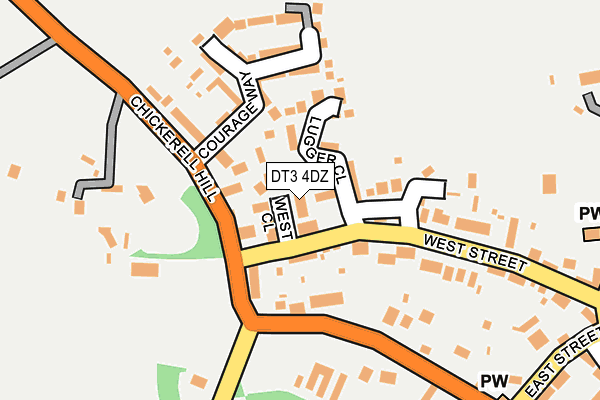 DT3 4DZ map - OS OpenMap – Local (Ordnance Survey)