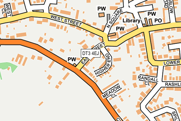 DT3 4EJ map - OS OpenMap – Local (Ordnance Survey)