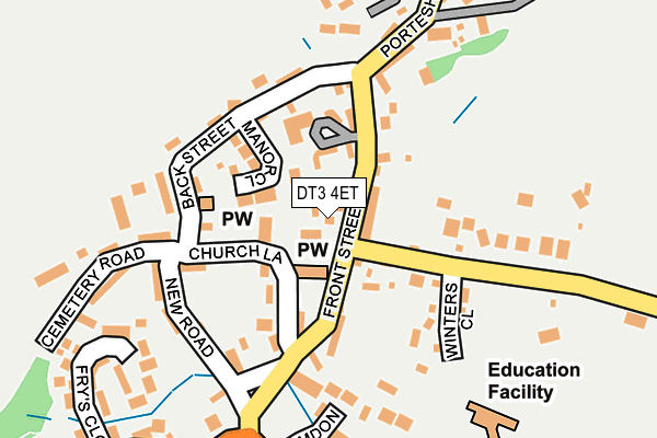 DT3 4ET map - OS OpenMap – Local (Ordnance Survey)