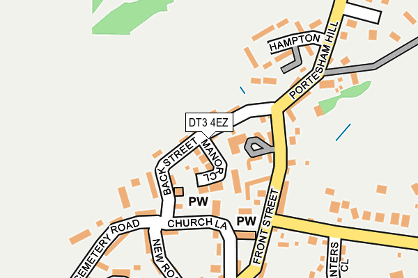 DT3 4EZ map - OS OpenMap – Local (Ordnance Survey)