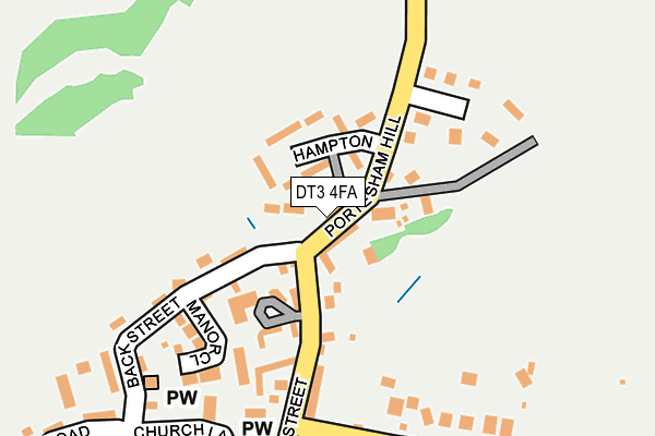 DT3 4FA map - OS OpenMap – Local (Ordnance Survey)