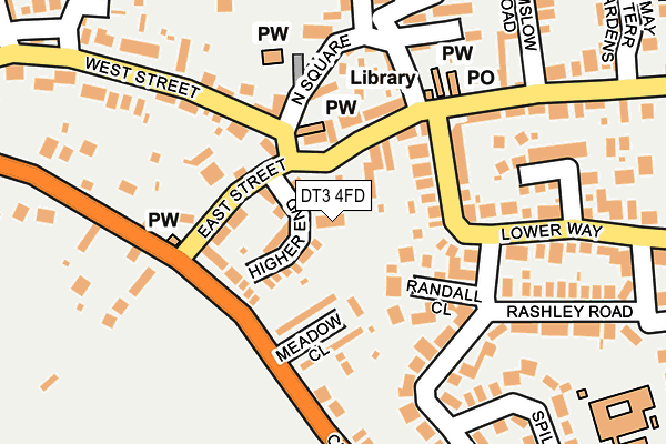 DT3 4FD map - OS OpenMap – Local (Ordnance Survey)