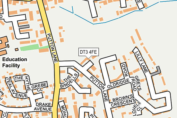 DT3 4FE map - OS OpenMap – Local (Ordnance Survey)