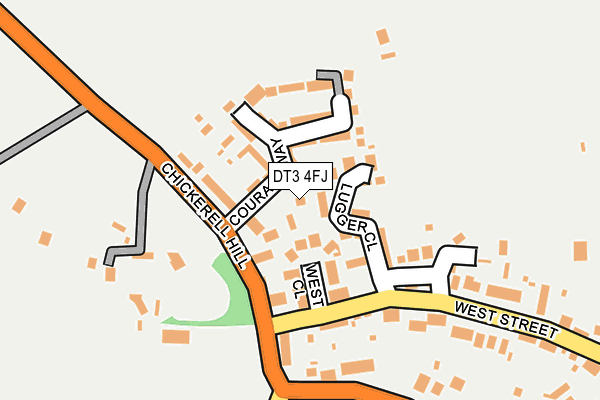 DT3 4FJ map - OS OpenMap – Local (Ordnance Survey)